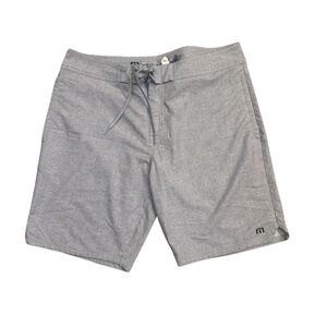 TravisMathew Swim Shorts Men’s 36 Gray Quick Dry Board Shorts